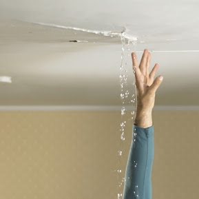 Refridgerater line leak goes through finished basement ceiling in Morganville