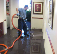 Water Removal Caused by Burst Pipe