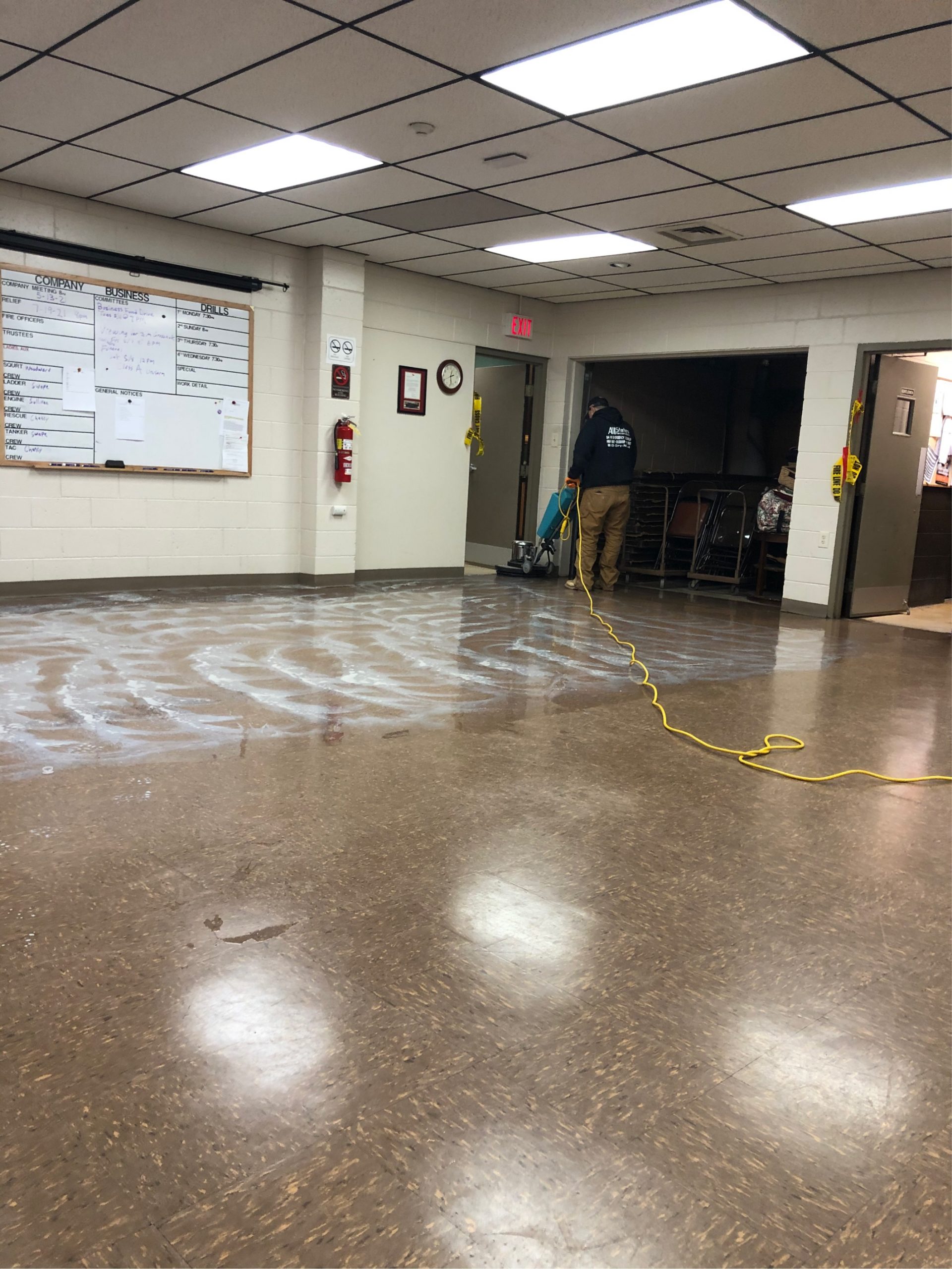 East Windsor Firehouse Floor Cleaning