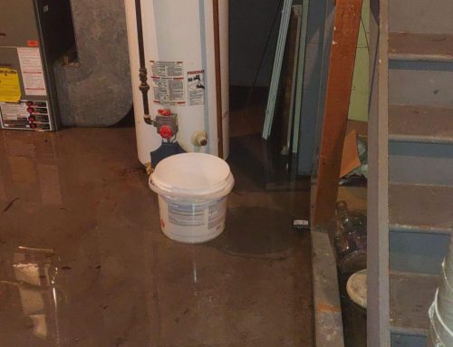 Water Heater Burst Water Damage Basement in Brick