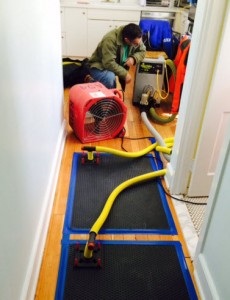 Hardwood floor water damage drying NJ