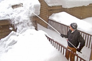 Ice Damming roof leak water damage cleanup