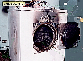 clothes dryer fire