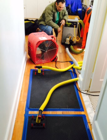 flood Extractors are used to draw water from wooden floors after a flood.